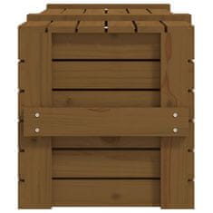 Greatstore Úložný box medově hnědý 91 x 40,5 x 42 cm masivní borové dřevo