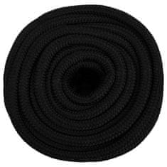 Vidaxl Pracovní lano černé 18 mm 50 m polyester
