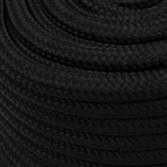 Greatstore Pracovní lano černé 16 mm 100 m polyester