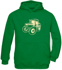 Hobbytriko Dětská mikina s traktorem - Moderní traktor Barva: Červená (Red), Velikost: 12-14 let