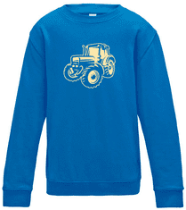 Hobbytriko Dětská mikina s traktorem - Moderní traktor Barva: Modrá, Velikost: 7/8 (122/128)