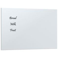 Greatstore Nástěnná magnetická tabule bílá 40 x 30 cm tvrzené sklo