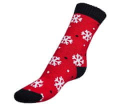 Bellatex Ponožky Termo vločky červené - 35-38 - červená, bílá