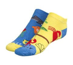 Bellatex Ponožky nízké Pláž - 43-46 - žlutá, modrá