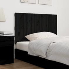 Greatstore Nástěnné čelo postele černé 108x3x60 cm masivní borové dřevo