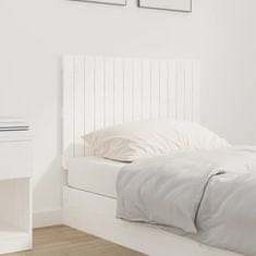Greatstore Nástěnné čelo postele bílé 95,5x3x60 cm masivní borové dřevo