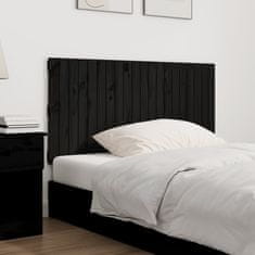Greatstore Nástěnné čelo postele černé 127,5x3x60 cm masivní borové dřevo