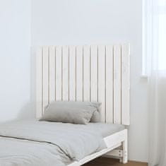 Greatstore Nástěnné čelo postele bílé 82,5x3x60 cm masivní borové dřevo