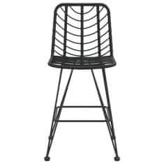 Greatstore Barové stoličky 2 ks černé 45 x 56 x 103,5 cm PE ratan a ocel