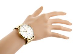 Gino Rossi Dámské hodinky Pitodem s krabičkou zlatá univerzální