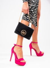 Amiatex Designové růžové dámské sandály na jehlovém podpatku, odstíny růžové, 40