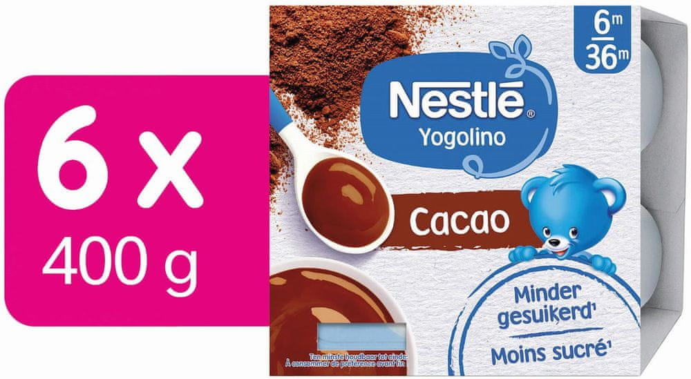 Levně Nestlé YOGOLINO mléčný dezert s kakaem 6x (4x100g)