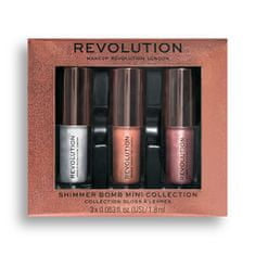 Makeup Revolution Sada lesků na rty Shimmer Bomb Mini Collection