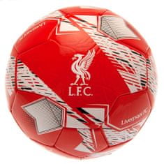 FotbalFans Fotbalový Míč Liverpool FC, Velikost 5, Bílý s Červeným Znakem LFC