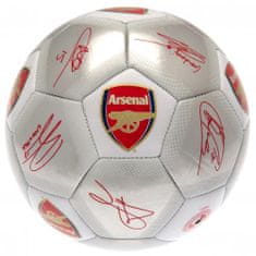 FotbalFans Fotbalový Míč Arsenal FC Podpisy Silver vel.5