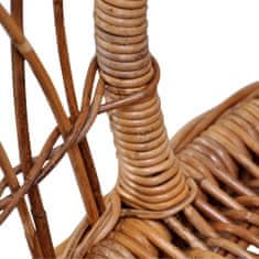 Vidaxl Zahradní židle přírodní ratan hnědé