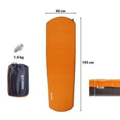 KEENFLEX Samonafukovací karimatka XL Tloušťka 4cm, oranžová