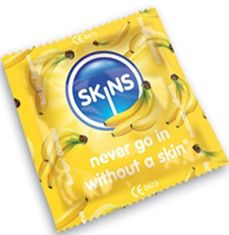 SKINS Banánové kondomy SKINS BANAN NOVINKA!