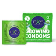EXS Exs Glowing Condoms svítící ve tmě 3ks