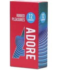 Pasante Pasante Adore Ribbed Pleasure kondomy 12 ks.