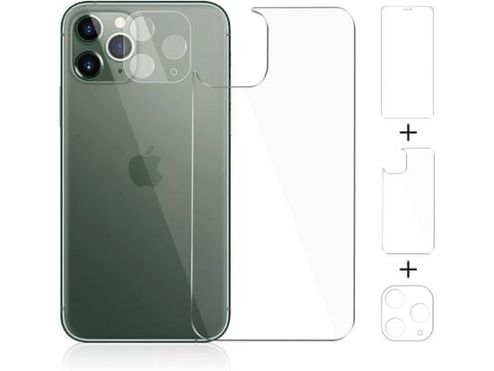 Bomba 3 v 1 Tvrzené ochranné sklo pro iPhone přední + zadní + foťák Model: iPhone 11 Pro