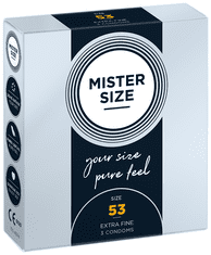 Mister Size MISTER VELIKOST 53 nasazený obvod kondomů 3 ks