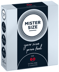 Mister Size MISTER SIZE 60 nasazený okruh kondomů 3 ks