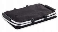 ZAGATTO Piknikový koš, skládací termokoš s rámem, na piknik, nákupy, zavazadla, cestování, 42x23x28 cm, 27 l, černý, ZG744