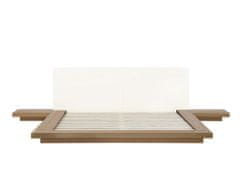 Beliani Dřevěná japonská postel světle hnědá 180x200 cm ZEN