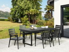 Beliani Sada 6 zahradních židlí černé TAVIANO