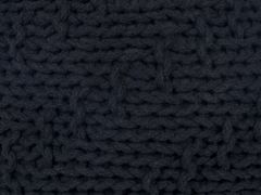 Beliani Bavlněný taburet 50 x 35 cm černý PRIENE