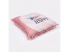 sarcia.eu Stitch DISNEY Růžový čtvercový polštář, velký 45x45cm, OEKO-TEX