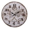 Nástěnné dřevěné hodiny s mapou světa 34 cm
