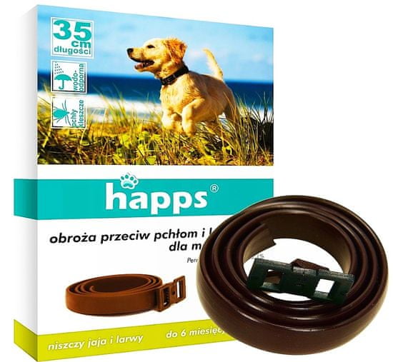 BROS Happs 35cm obojek proti blechám a klíšťatům pro malé psy