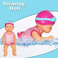 BEMI INVEST Voděodolná panenka na plavání Swimming Doll