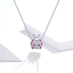 Klenoty Amber Luxusní náhrdelník beruška - růžový zirkon