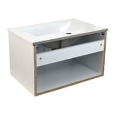 BPS-koupelny Koupelnová skříňka s keramickým umyvadlem Agria II W 60 - bílá