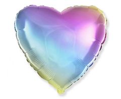 Flexmetal Fóliový balón srdce barevné 77x74cm