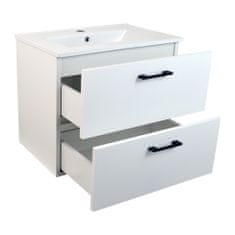 BPS-koupelny Koupelnová skříňka s keramickým umyvadlem Agria 60 - bílá