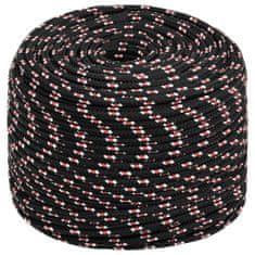 Greatstore Lodní lano černé 6 mm 50 m polypropylen