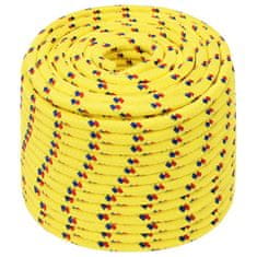 Greatstore Lodní lano žluté 14 mm 250 m polypropylen