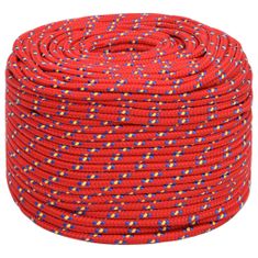 Greatstore Lodní lano červené 10 mm 25 m polypropylen