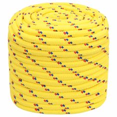 Greatstore Námořnické lano, žluté, 16 mm, 25 m, polypropylen