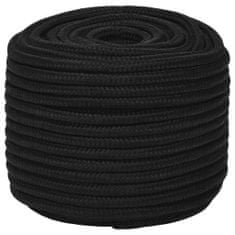 Greatstore Pracovní lano černé 12 mm 25 m polyester