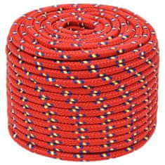 Greatstore Lodní lano červené 14 mm 100 m polypropylen