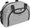 ZAGATTO Taška na kočárek, prostorná přebalovací taška, šedá se speciálním madlem na kočárek, jedna přihrádka a dvě kapsy, popruh přes rameno 34x26,5x13,5 cm, ZG663