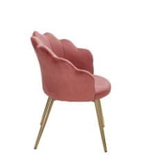 Bruxxi Jídelní židle Tulpe, samet, růžová