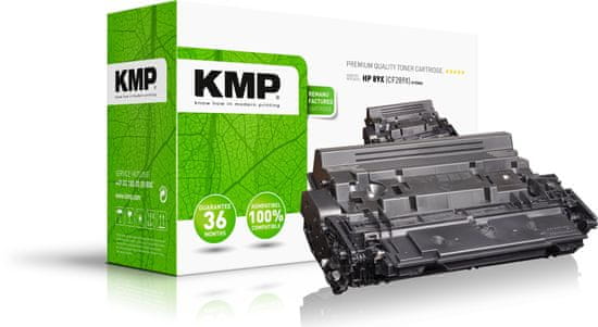 KMP CF289X (HP 89X) toner pro tiskárny HP s novým plně funkčním čipem, ukazuje stav toneru