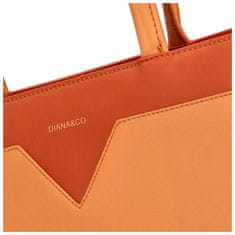 DIANA & CO Dámská koženková pevnější kabelka Elisabeth, oranžová