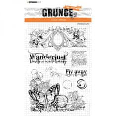 Aladine Gelová razítka Studio Light Grunge (8 ks) – motýl a ornamenty